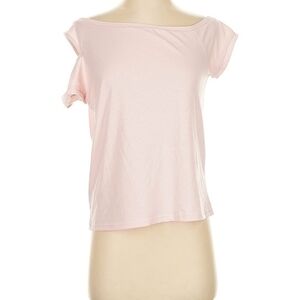 BCBGeneration Light Pink Off-Shoulder Tee
